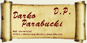 Darko Parabucki vizit kartica